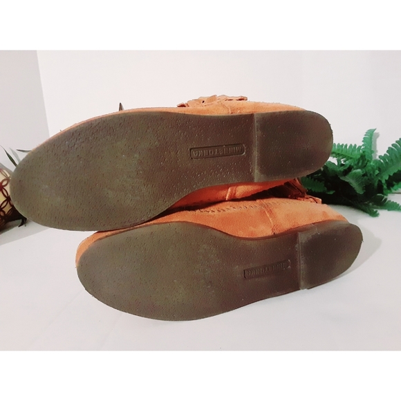 Minnetonka Three Layer Fringe Boots in Brown - Picture 12 of 16